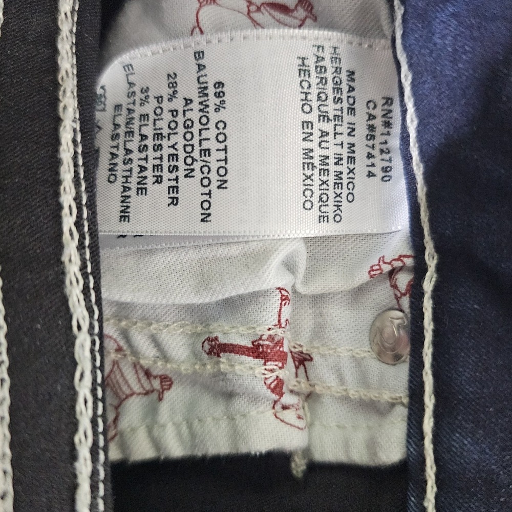 True Religion Women's Halle Flap Pocket Stretch Jeans Skinny 30x28 Horseshoe - Picture 9 of 11